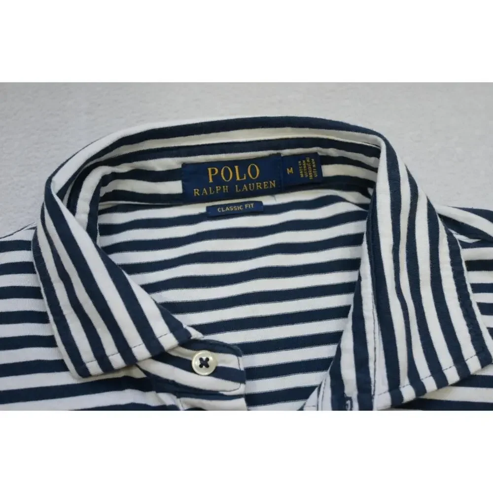 Polo Ralph Lauren Golf Polo Classic Fit Striped Short Sleeve Mens Sz‎ Medium